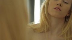 Innocent Blonde Erica Oils Body And Reaches Orgasm By Dildo