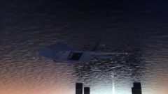 F-22 Raptor Underneath Oil Rig
