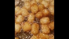 Greasy Starved Lil Tater Tots In Titillating Oil Bath Foodporn