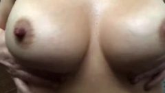 Rubbing Oil All Over My Enormous Natural Breasts!